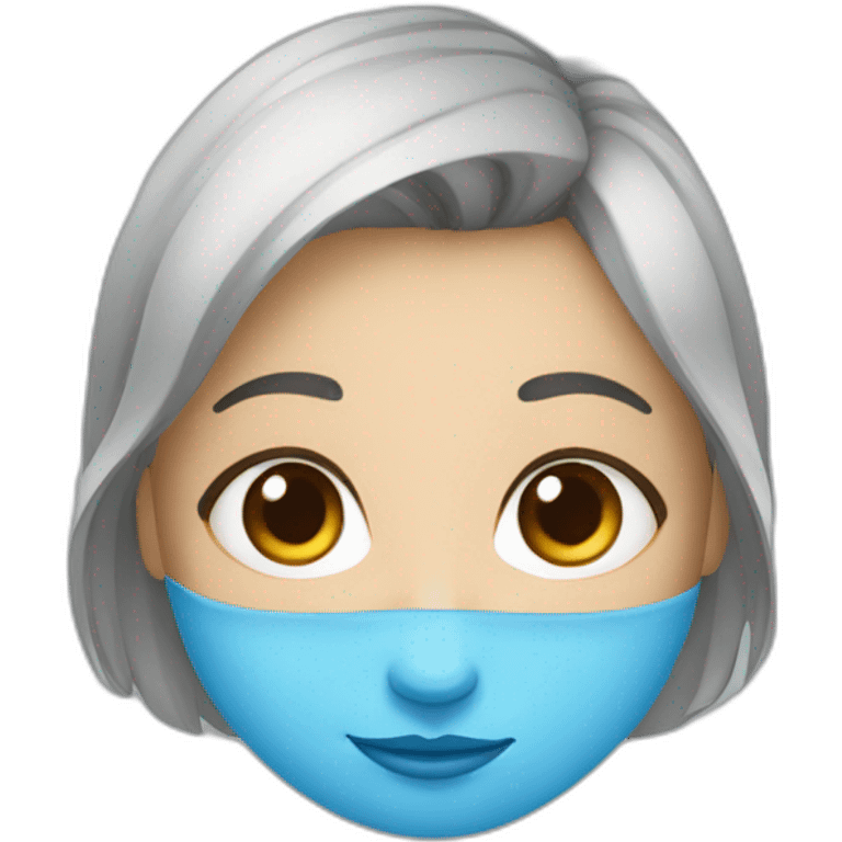 Fille yeux bleus emoji