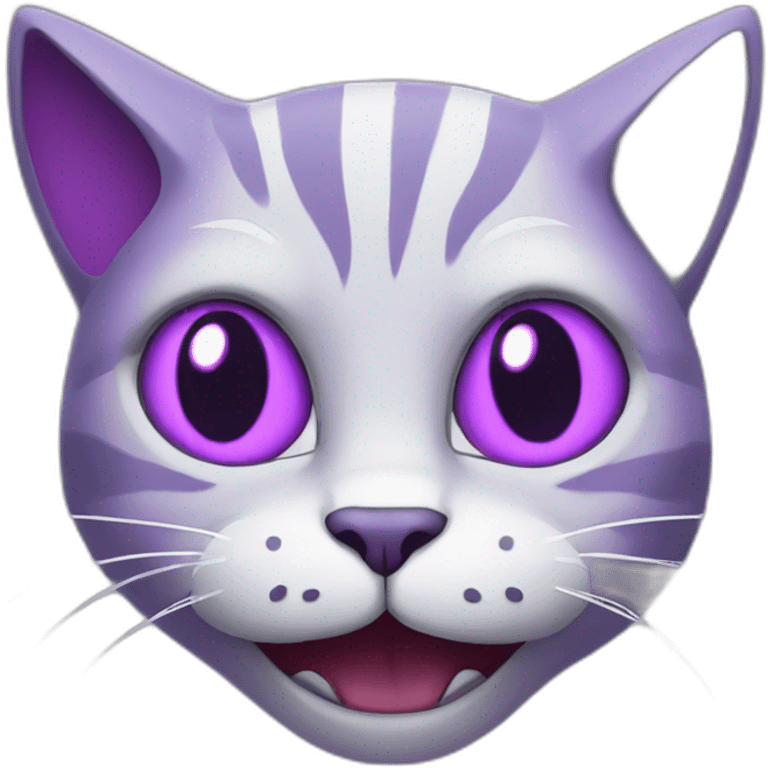 Purple cat evil smile emoji