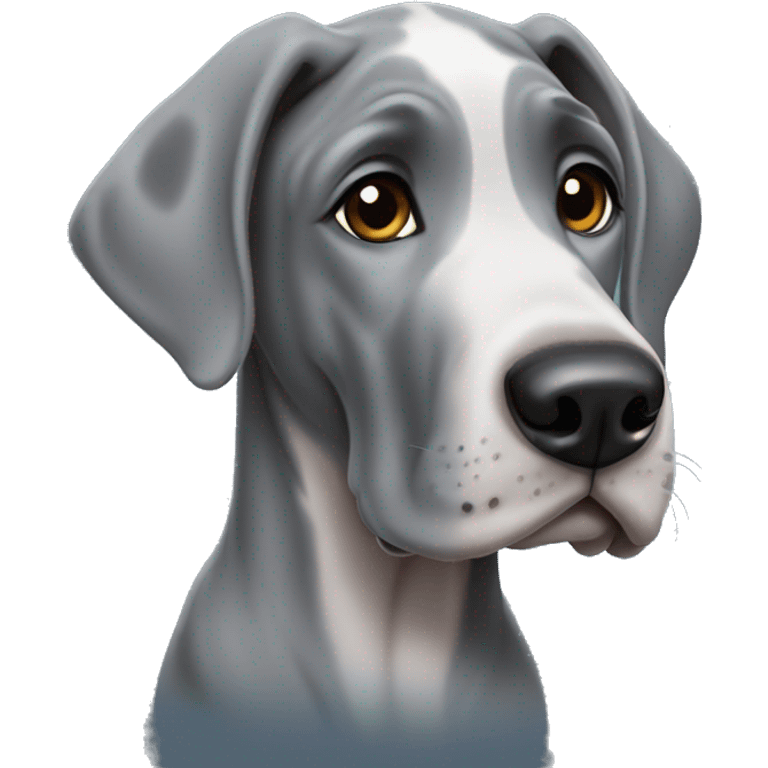 Gray Great Dane puppy emoji