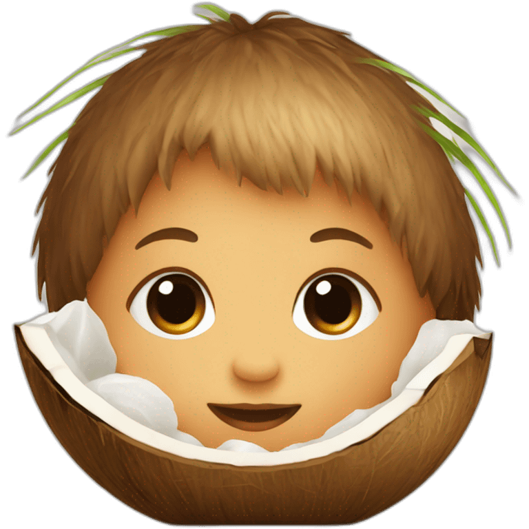 Baby in coconut emoji