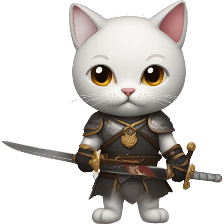 Cat with sword emoji