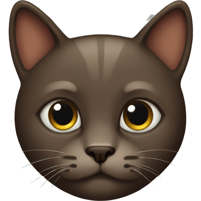 Dark brown cat emoji