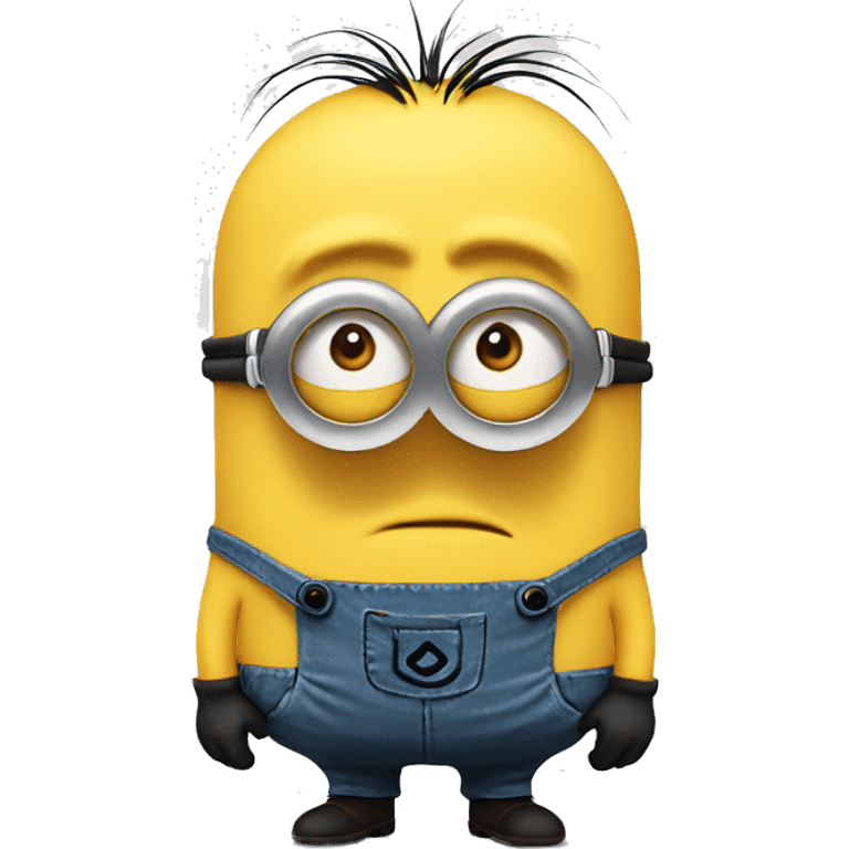 Minion with an angry look on his face emoji