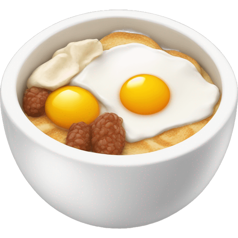 breakfast in a white bowl emoji