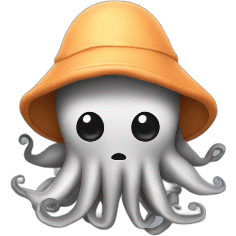 Squid wearing a bucket hat emoji