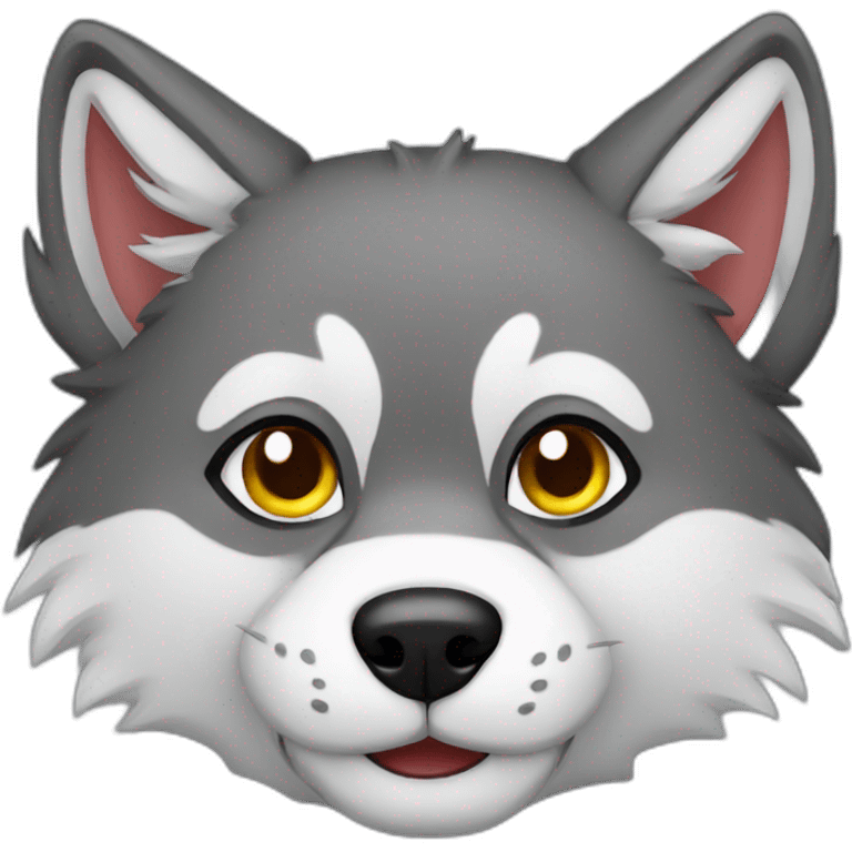 Wolf cute emoji