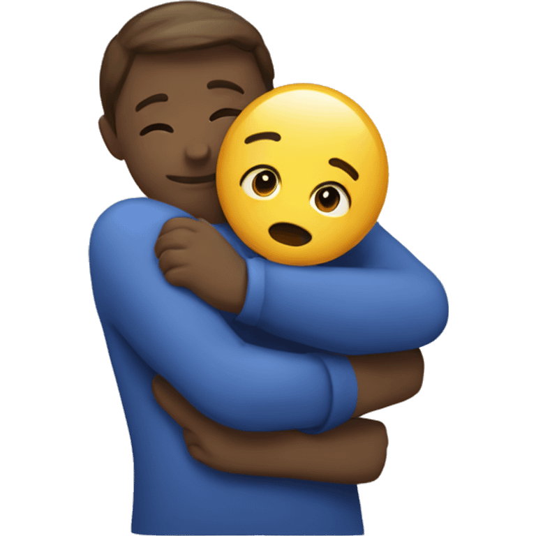 An emoji indicating a caring hug like the Facebook care emoji emoji