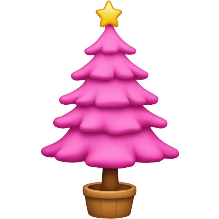 Pink Christmas tree emoji