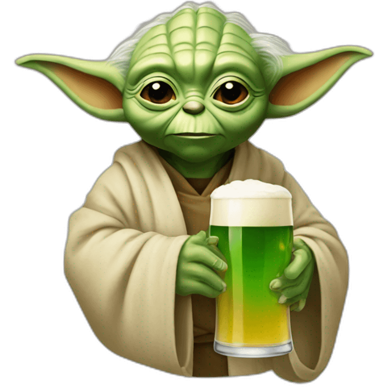 yoda drink a beer emoji