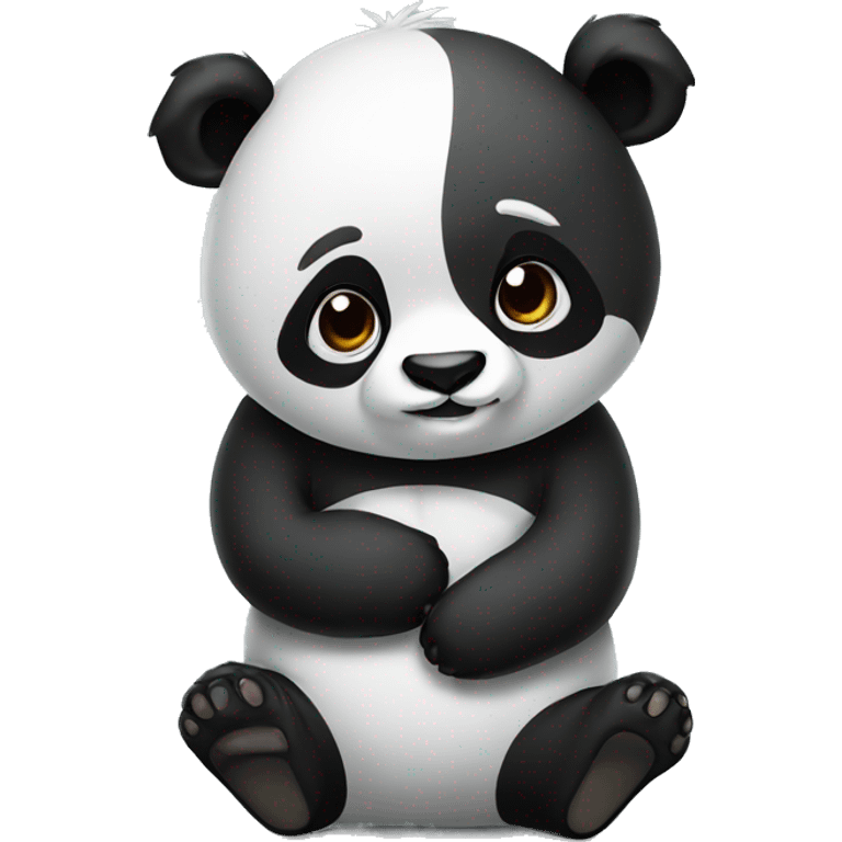 Panda with panda emoji