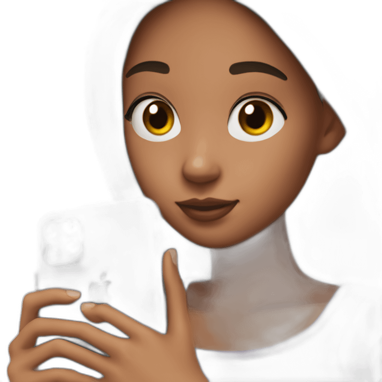 iphone 15 pro max with a girl  emoji