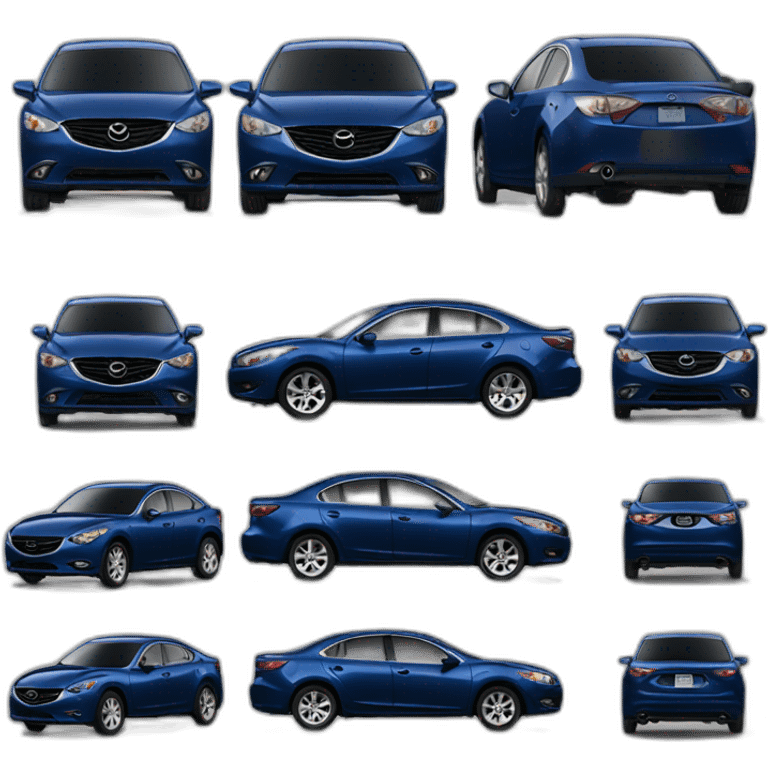 2009 Mazda 6 sedan (dark blue) (iOS 17 style) emoji