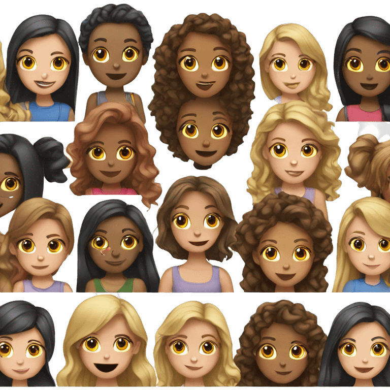 a lot of girls emoji