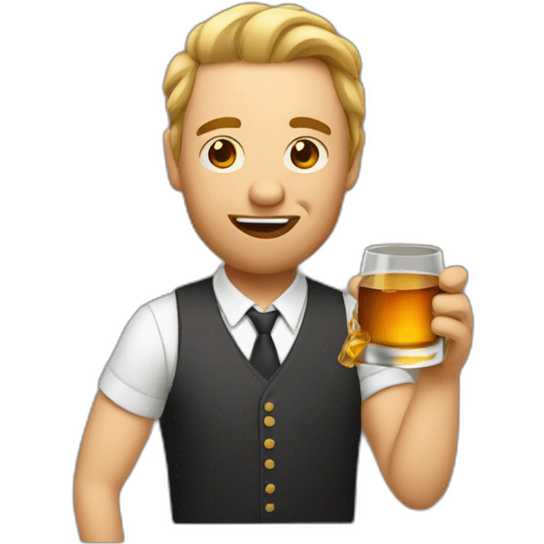 drunk drinking whisky emoji