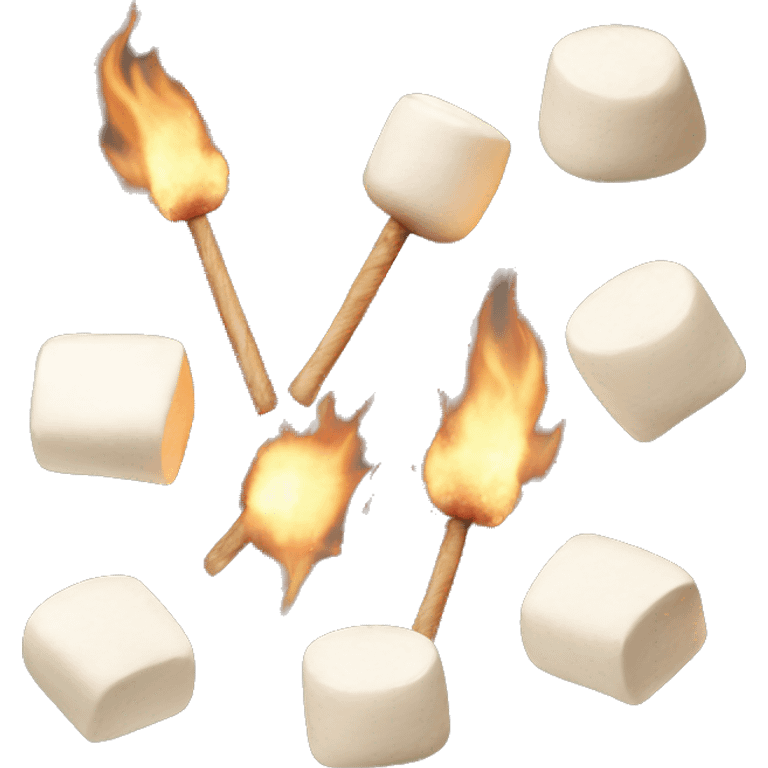 Realistic roasted marshmallows emoji