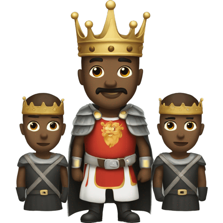 A king  with guards emoji