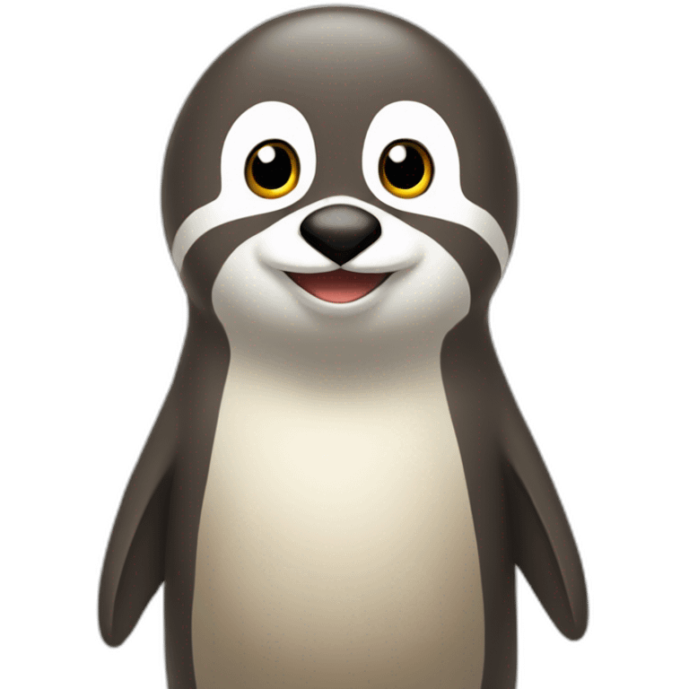 Un pingouin sur une loutre emoji