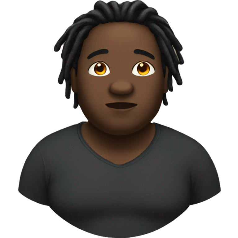 Fat black guy with dreads  emoji