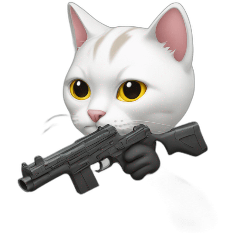 cat with gun emoji