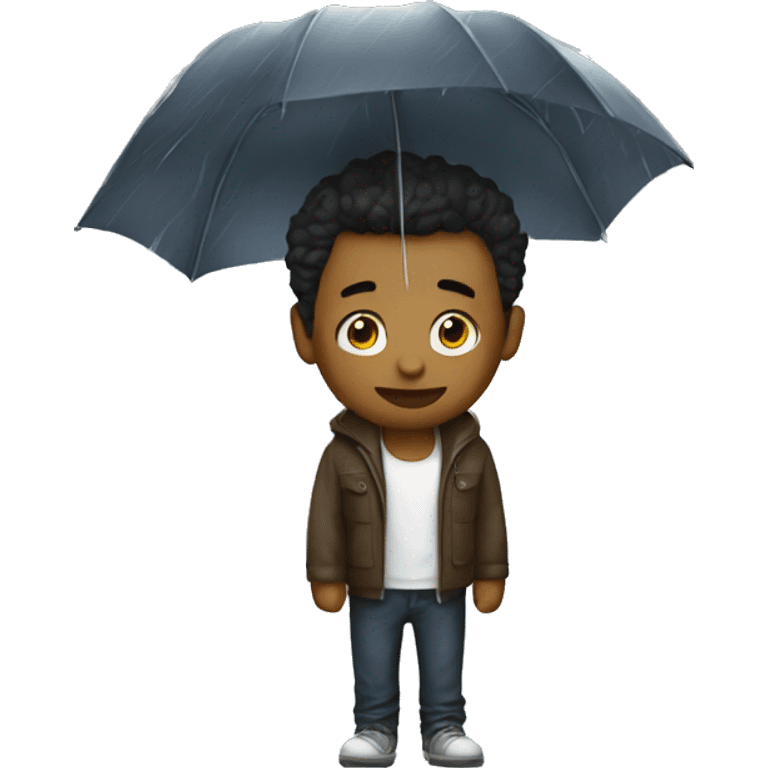 Alone rain love emoji