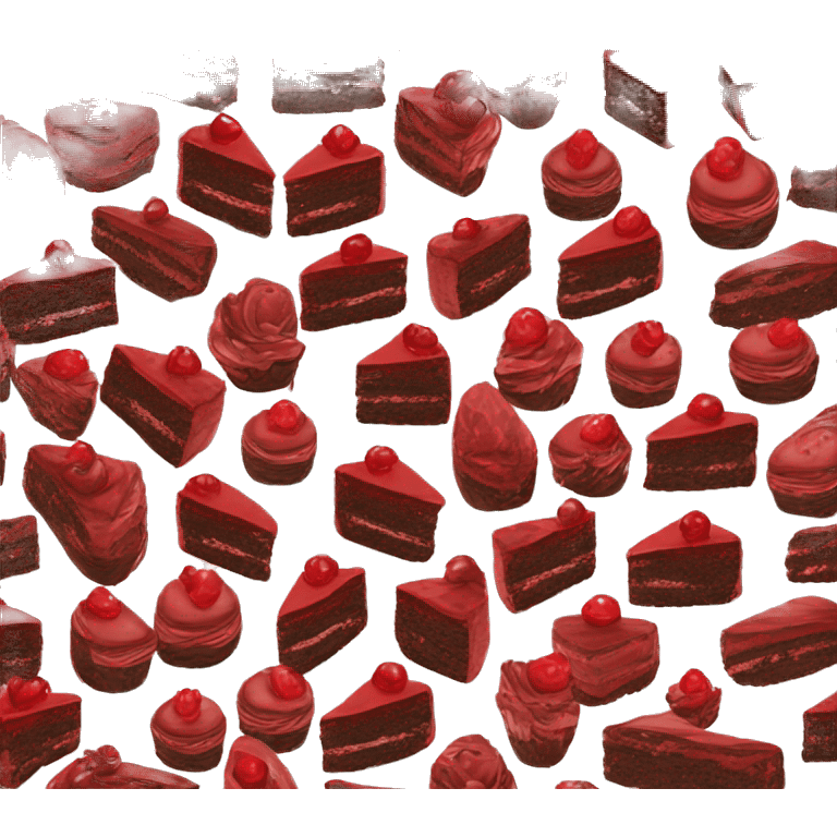 Dark red cake emoji