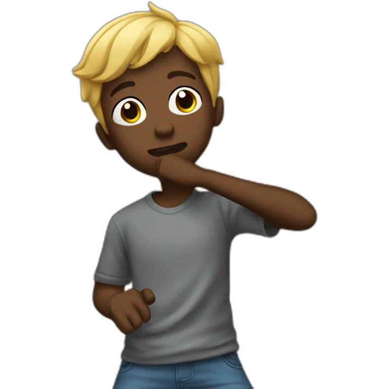 black boy dab emoji