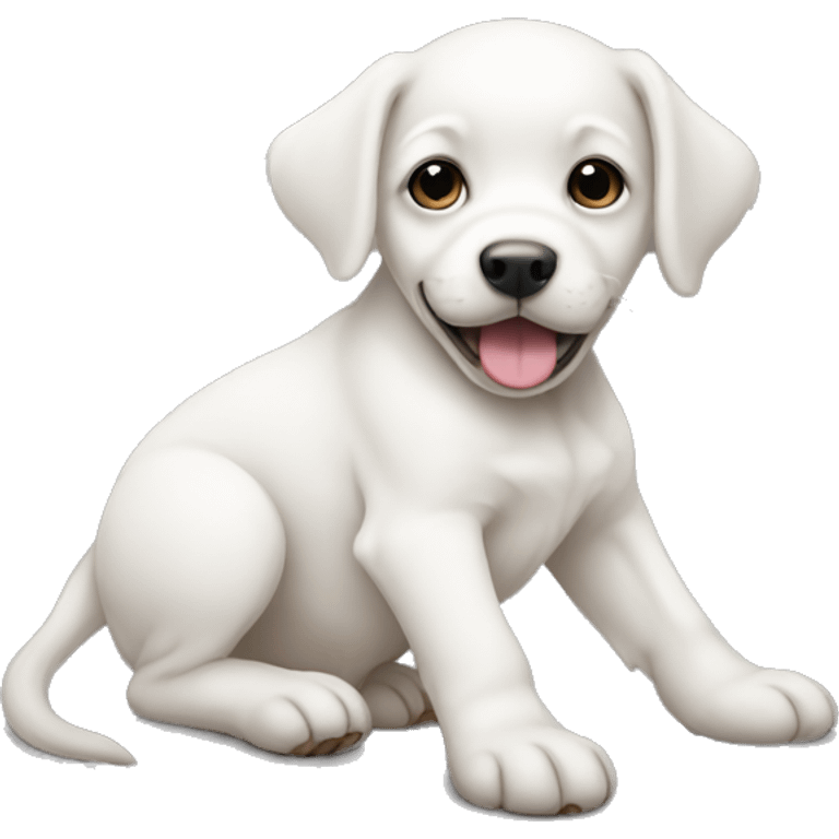 White baby dog emoji