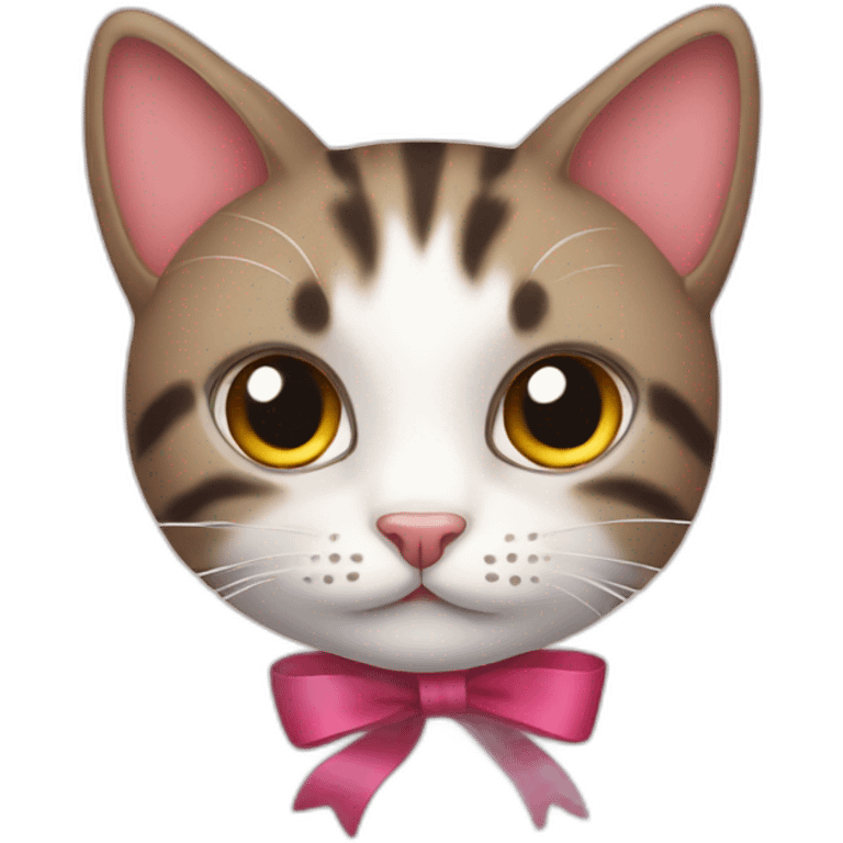 Cat with a little ribbon  emoji