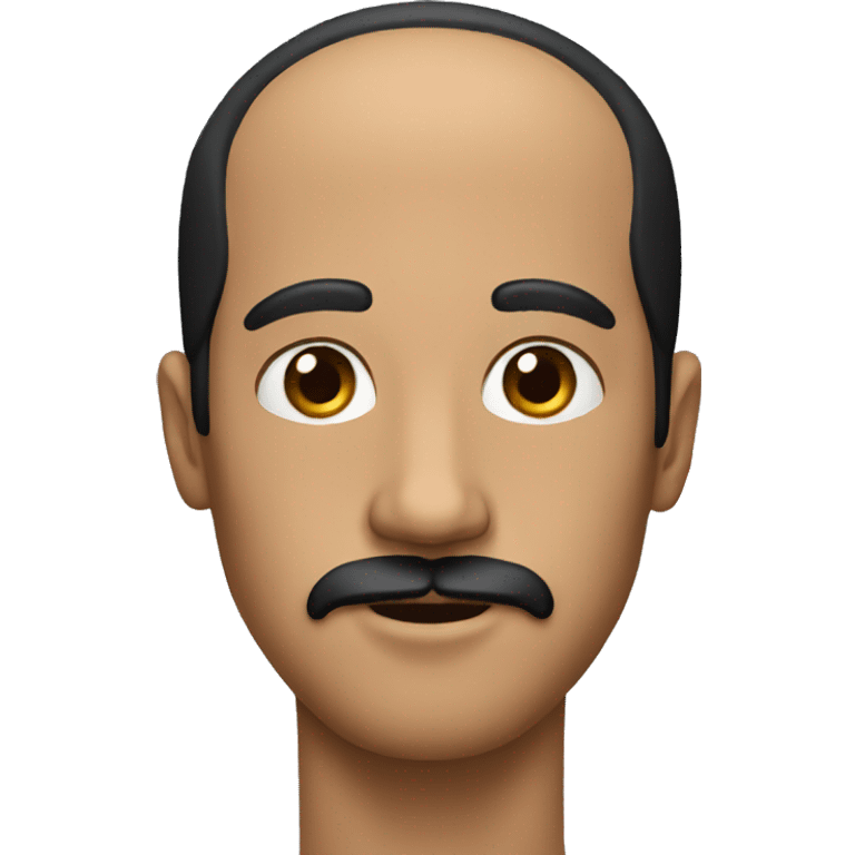 man with black facial hair emoji