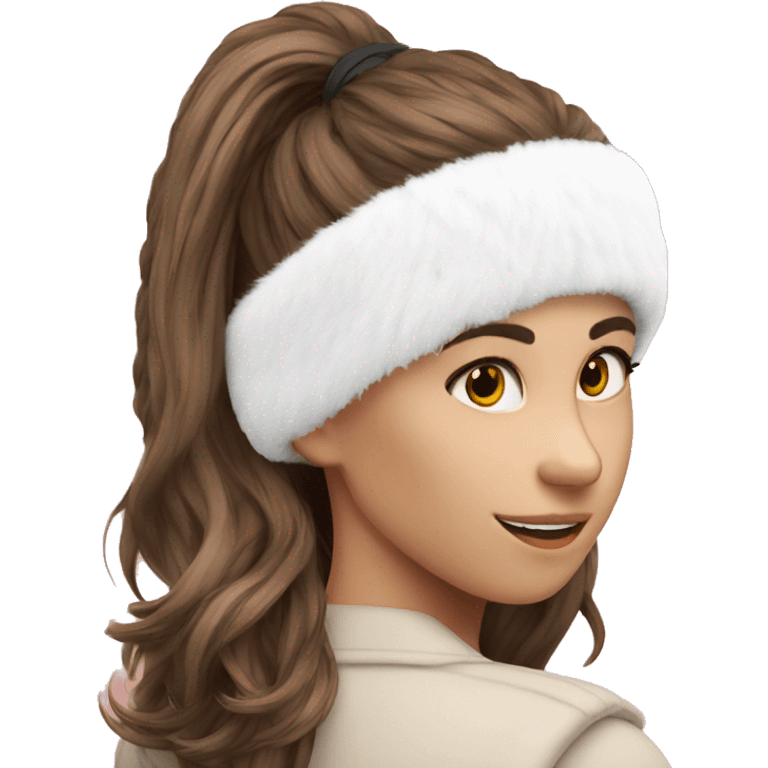 Ear warmer white with fur emoji