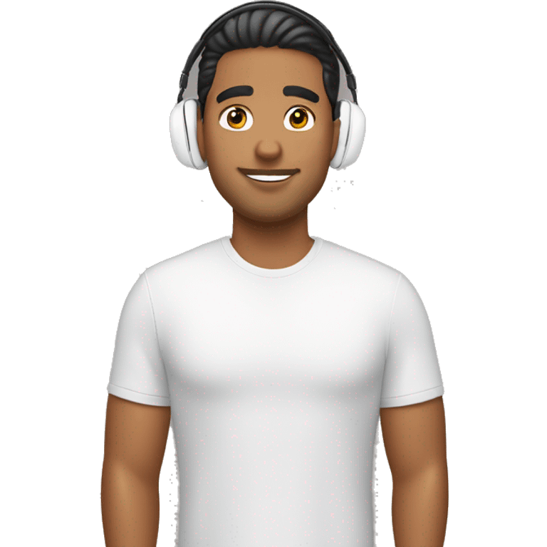 Latino wearing AirPods Max  emoji