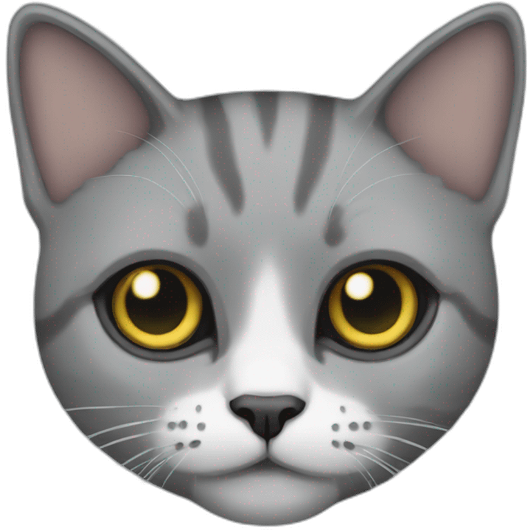 Grey no-eye cat emoji