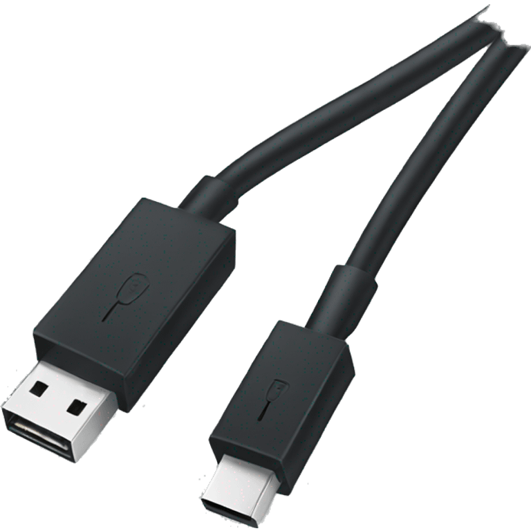 Black usb cable emoji