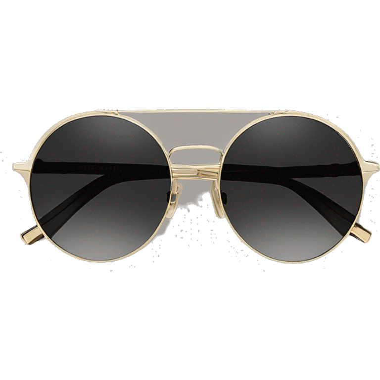 Saint Laurent sunglasses  round double metal bridge Sunglasses emoji