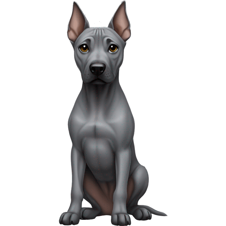 Dog gray Thai Ridgeback full body emoji