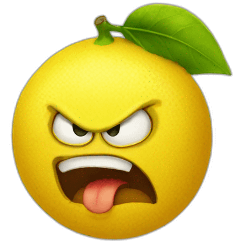 Angry lemon emoji