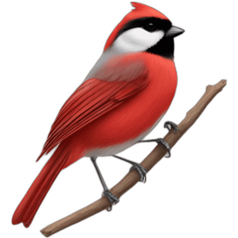 Chickadee heart cardinal emoji