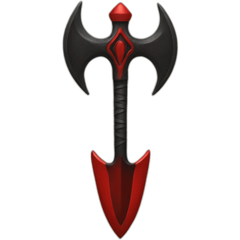 Black and Red Trident emoji