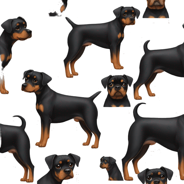 Doberman pug Rottweiler cropped ears emoji