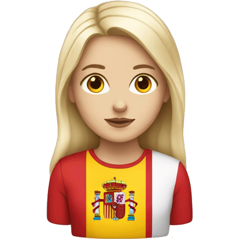  white girl with spain flag emoji