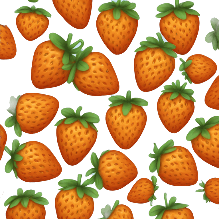 Orange strawberry emoji