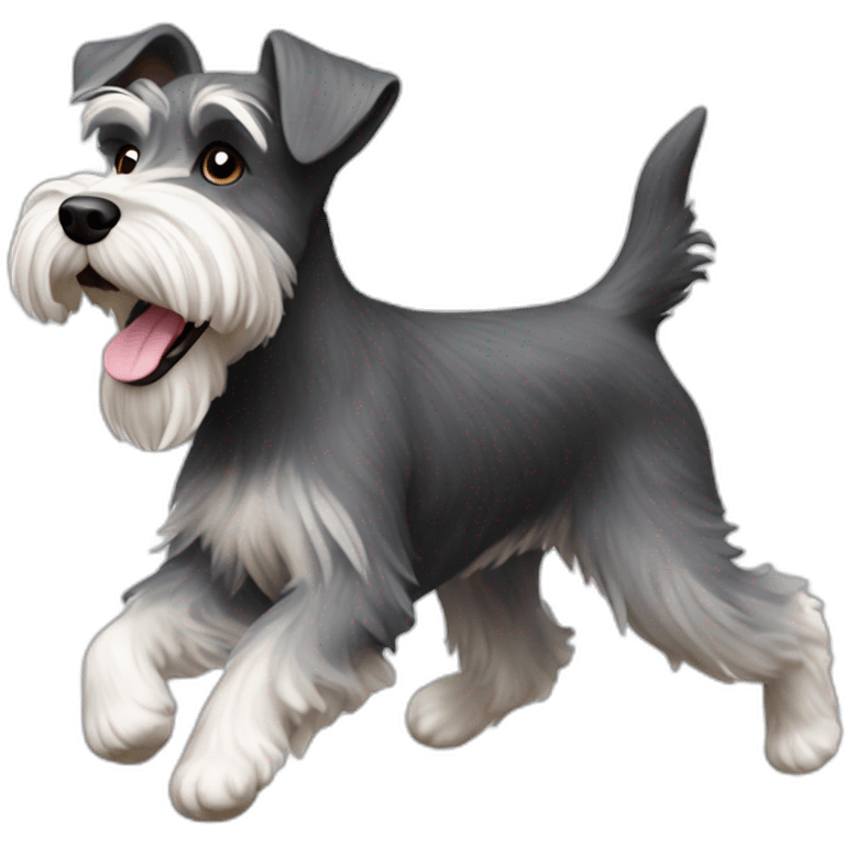 Schnauzer running emoji