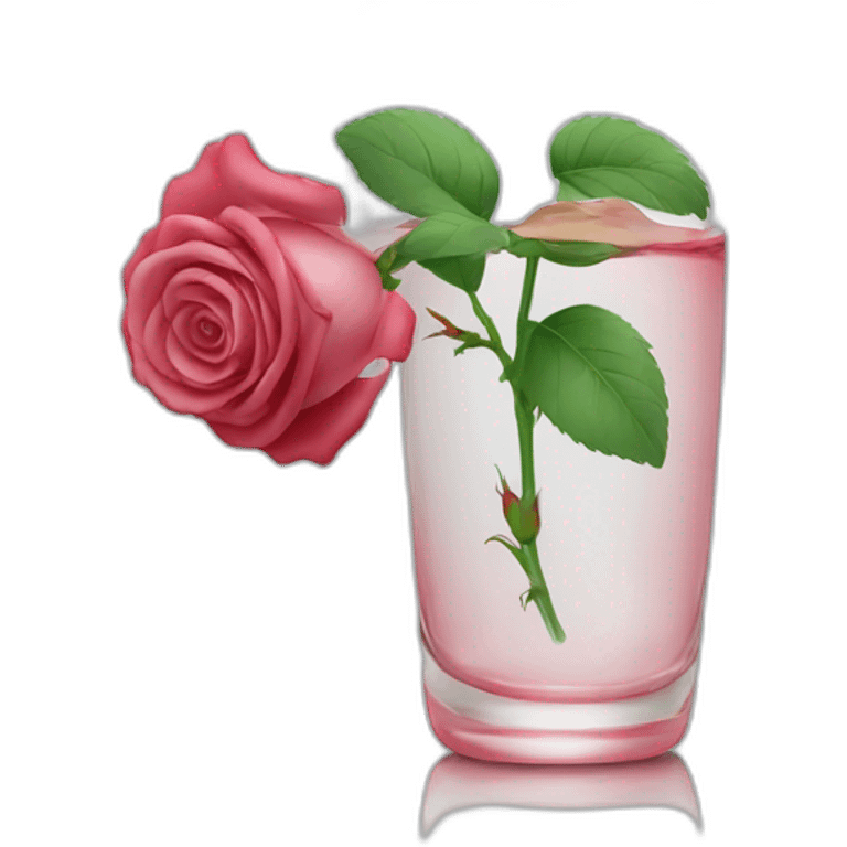 Rose in a glass emoji