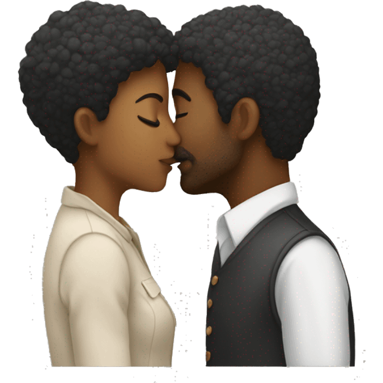 Two people kiss emoji