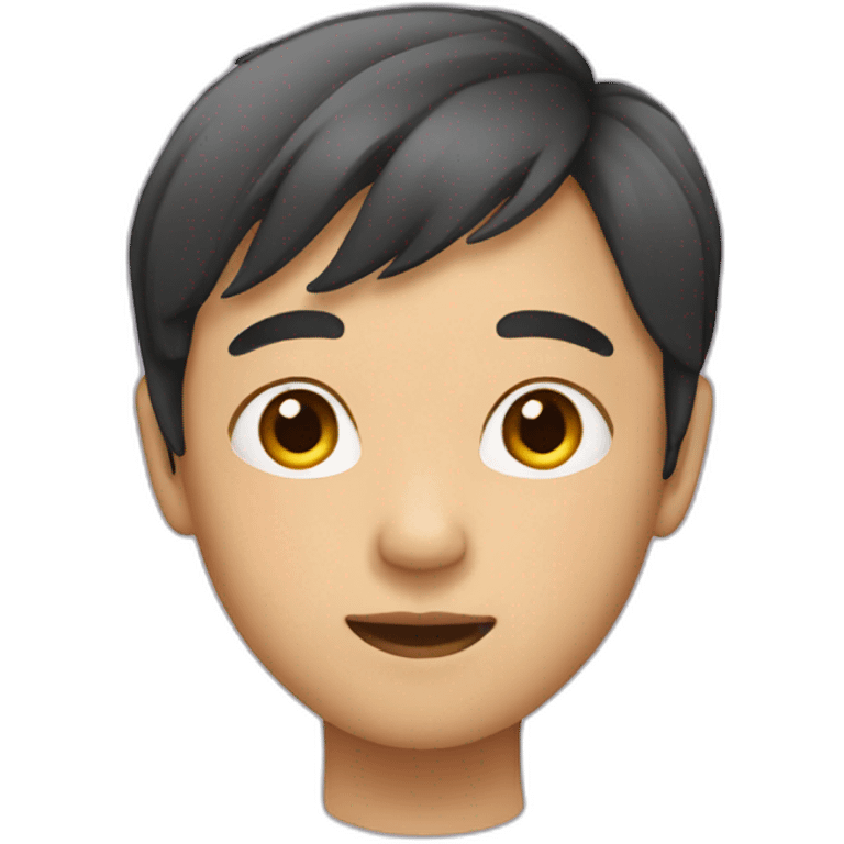 asian boy with a middle part haircut emoji