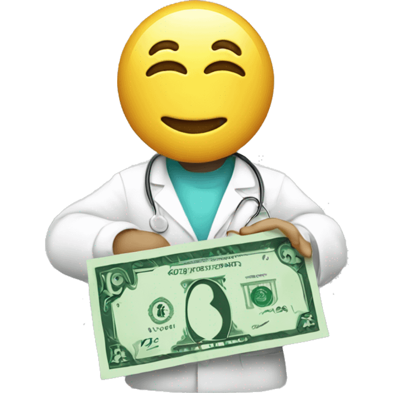 money with hospital sign emoji