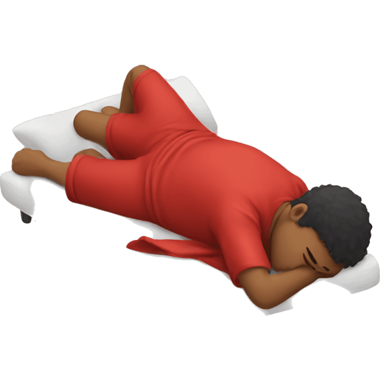 Red person laying down emoji