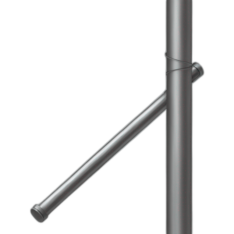 Metal pole shiny emoji