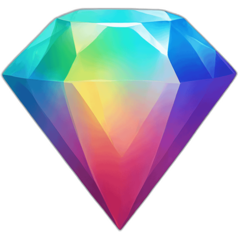 Rainbow diamond emoji