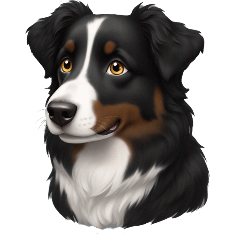 All black Australian shepherd black emoji